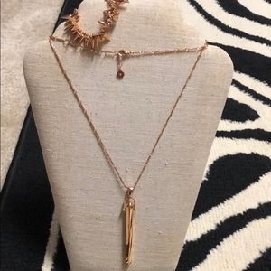 Stella & Dot Rebel Necklace & Bracelet Rose Gold